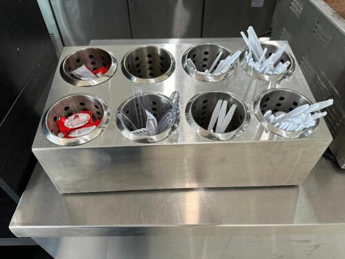 STAINLESS SILVERWARE ORGANIZER CADDY
