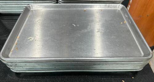 (10) 1/2 SIZE STAINLESS SHEET PANS