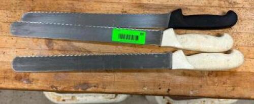 (3) BREAD KNIVES