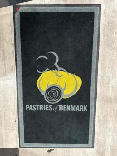 (6) ASSORTED PASTRIES OF DENMARK LOGO'ED TRAFFIC MATS.