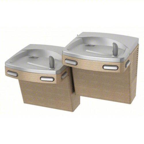 DESCRIPTION: (1) TWO LEVEL DRINKING FOUNTAIN BRAND/MODEL: OASIS #46KL47 INFORMATION: ON-WALL, REFRIGERATED, TAN, NON-FILTERED SIZE: 24-7/8" H RETAIL$: