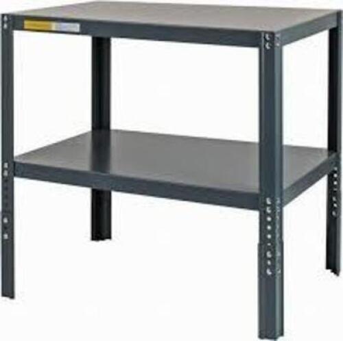 DESCRIPTION: (1) WORK TABLE BRAND/MODEL: WORKSMART #WS-MH-WKBN-128 INFORMATION: STEEL, HEAVY DUTY, GRAY SIZE: 36" X 24" X 28.54" RETAIL$: $215.40 EA Q