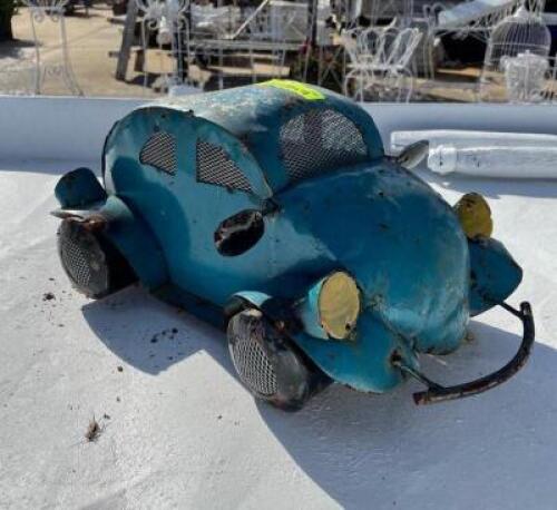 TURQIOUSE METAL VW BEETLE 19" X 7"