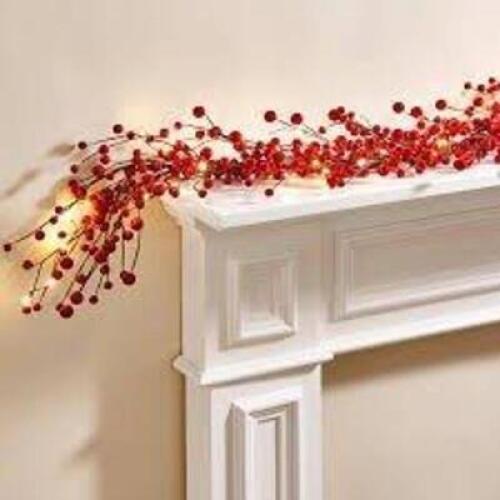 DESCRIPTION: (2) BOXES OF CHRISTMAS GARLAND BRAND/MODEL: RED BERRY INFORMATION: ARTIFICIAL SIZE: 6FT RETAIL$: $20.00 EA QTY: 2