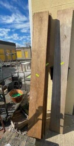 (2) PIECES OF PINE WOOD - 72" X 1.5" X 11"