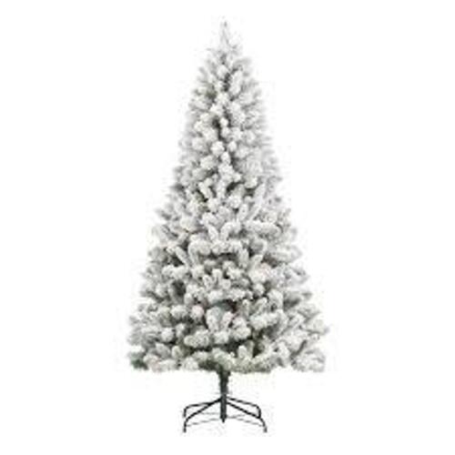 DESCRIPTION: (1) PRE LIT FLOCKED FRISCO CHRISTMAS TREE BRAND/MODEL: HOLIDAY TIME SIZE: 6.5 FT RETAIL$: $80.00 EA QTY: 1
