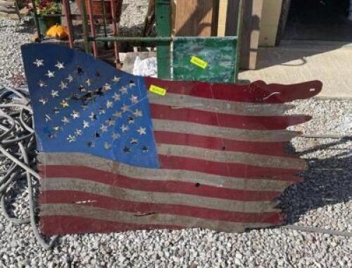ALUMINUM AMERICAN FLAG - 48" X 33"