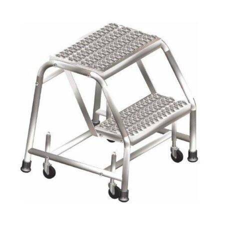 DESCRIPTION: (1) SPRING LOADED ROLLING LADDER BRAND/MODEL: BALLYMORE #03396934 SIZE: 19" Platform, 350 lb Capacity, 2 Step, 20" Base Width RETAIL$: $3