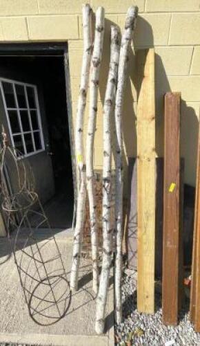 (2) WHITE BURCH LOGS - 93" LONG / 2.5" DIAMETER