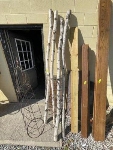 (2) WHITE BURCH LOGS - 93" LONG / 2.5" DIAMETER