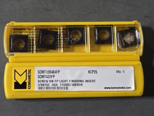 DESCRIPTION: (10) CARBIDE TURNING INSERTS BRAND/MODEL: KENNAMETAL SCMT431FP RETAIL$: $702.30 QTY: 10