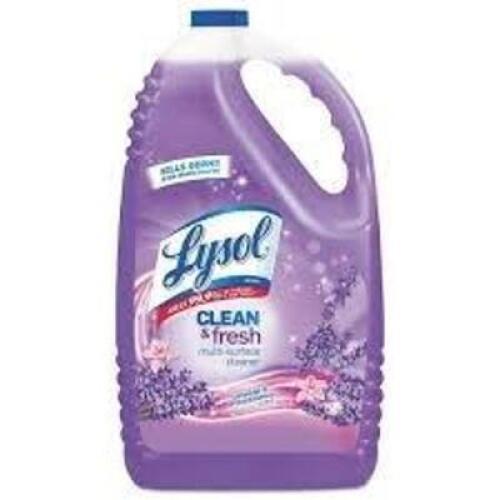 DESCRIPTION: (2) MULTI-SURFACE CLEANER BRAND/MODEL: LYSOL CLEAN AND FRESH INFORMATION: LAVENDER AND ORCHID ESSENCE SIZE: 1 GALLON RETAIL$: $16.92 EA Q