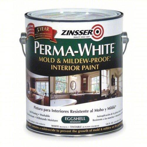 DESCRIPTION: (2) LATEX ACRYLIC INTERIOR PAINT BRAND/MODEL: ZINSSER PERMA-WHITE #4HFE3 INFORMATION: EGGSHELL SIZE: 1 GALLON RETAIL$: $65.85 EA QTY: 2