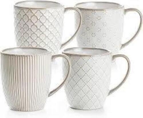 DESCRIPTION: (10) CERAMIC MUG WITH SAUCER BRAND/MODEL: B-FODGE INFORMATION: IMAGES ARE FOR ILLUSTRATION PURPOSES ONLY AND MAY NOT BE AN EXACT REPRESEN