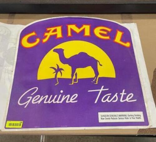 CAMEL CIGARETTE VINYL ADVERTISEMENT STICKER - 24" X 24"