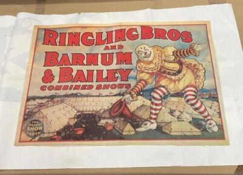 VINTAGE RINGLING BROS. ADVERTISEMENT POSTER - 25" X 16"
