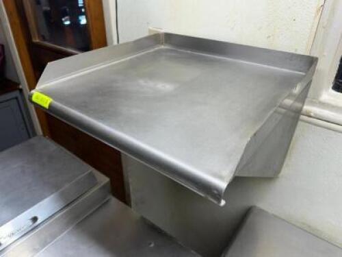 20" X 20" HEAVY DUTY STAINLESS WALL SHELF.