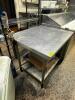36" X 30" STAINLESS TABLE W/ MOUNTED CAN OPENER. - 2