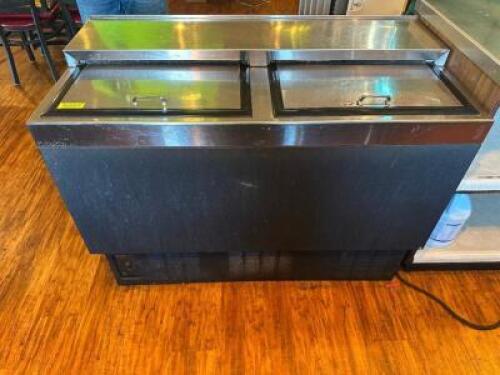GLASTENDER 48" TWO WELL BOTTLE BOX.