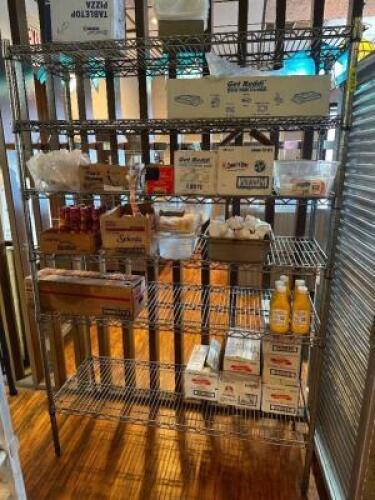 48" X 14" FIVE TIER WIRE SHELF.