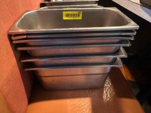 (6) 1/3 SIZE STAINLESS INSERTS .