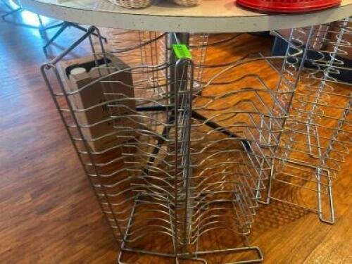 (2) WIRE PIZZA PAN TOWERS