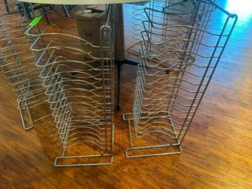 (2) WIRE PIZZA PAN TOWERS