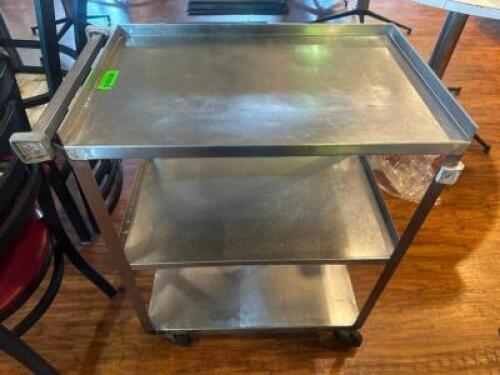 LAKESIDE THREE TIER STAINLESS UTILITY CART.