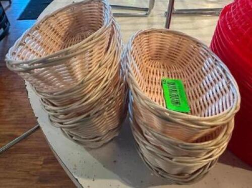 (10) WICKER BREAD BASKETS