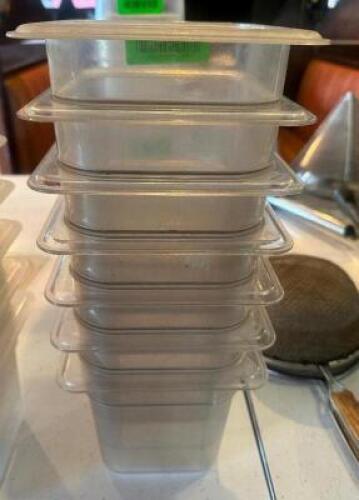 (7) 1/6 SIZE PLASTIC INSERTS.
