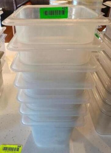 (7) 1/6 SIZE PLASTIC INSERTS.