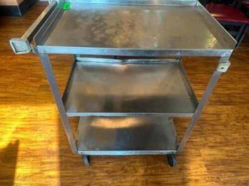 LAKESIDE THREE TIER STAINLESS UTILITY CART.