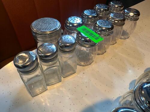 (1) LOT OF ASSORTED PLASTIC CHEESE SHAKERS