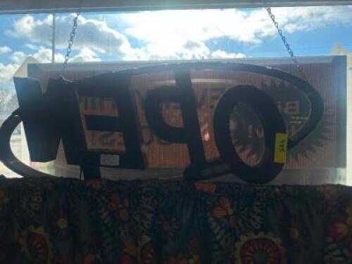 LED " OPEN" SIGN W/ POWER CORD.