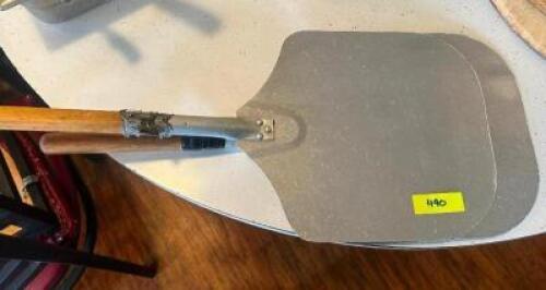 (2) STAINLESS PIZZA PADDLES