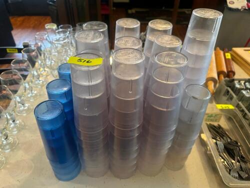 (80) ASSORTED PLASTIC TUMBLERS.