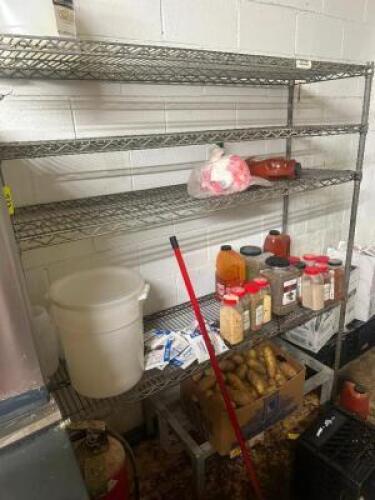 60" X 14" SIX TIER WIRE SHELF.