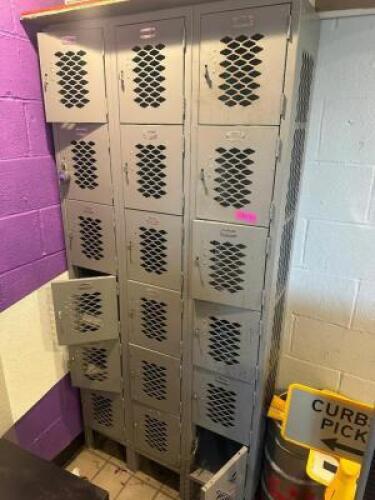 (18) GROUP METAL LOCKER SYSTEM