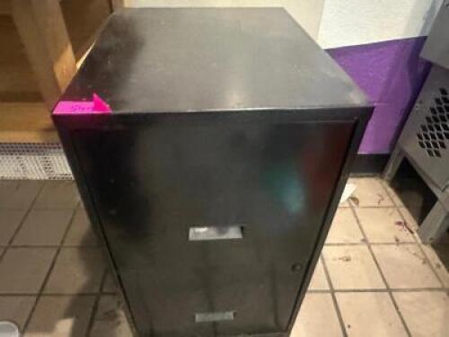 TWO DRAWER METAL FILE CABINET