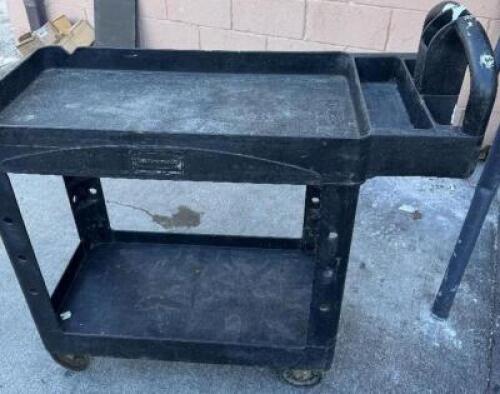 TWO TIER PLASTIC UTILITY CART.