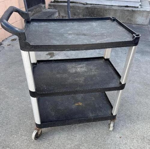 THREE TIER PLASTIC UTILITY CART.