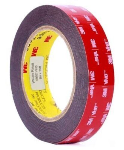 DESCRIPTION: (18) ROLLS OF BLACK VHB TAPE BRAND/MODEL: 3M #5952 INFORMATION: BLACK SIZE: .5" X 36 YD RETAIL$: $178.00 PER ROLL QTY: 18