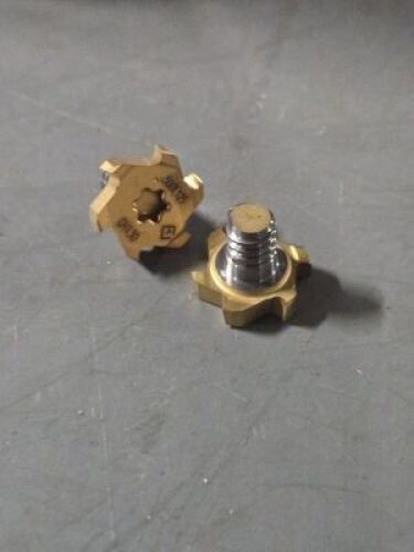 DESCRIPTION: (6) T-SLOT REPLACEABLE MILLING TIPS BRAND/MODEL: TUNGALOY 6864071 SIZE: 1/2" DIA 1/8" DOC RETAIL$: $383.94 QTY: 6