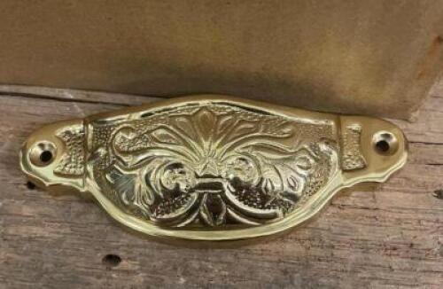(10 PACK) OF BRASS DRAWER PULLS - 4"