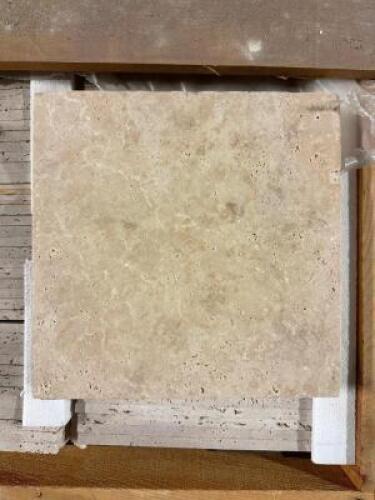 (315) - SQ. FT. OF LIGHT WALNUT TRAVERTINE PREMIUM GRADE TILE