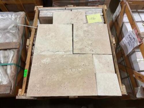(416) - SQ. FT. OF TUSCANY TRAVERTINE LIGHT BLEND PREMIUM GRADE TILE