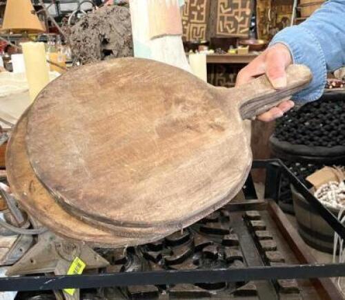 (4) BREAD BOARDS - 12" DIAMETER / 20" LONG