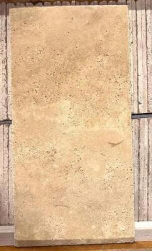 (260)- SQUARE FOOT OF LIGHT WALNUT TRAVERTINE TILE