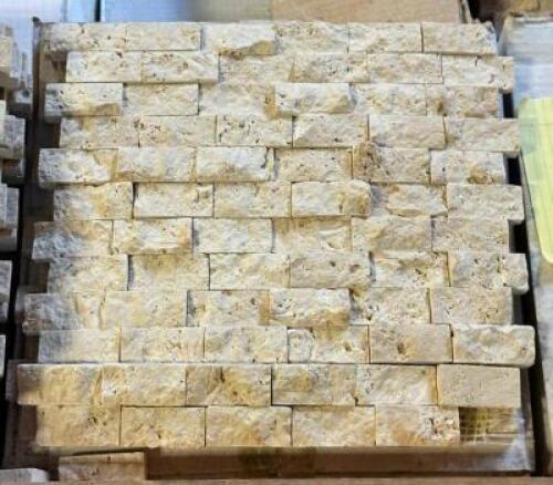 378 SQFT. OF IVORY SPLIT FACE MOSAIC TILE