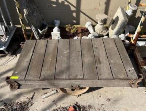 VINTAGE RAILROAD CART - 48" X 27" X 15"